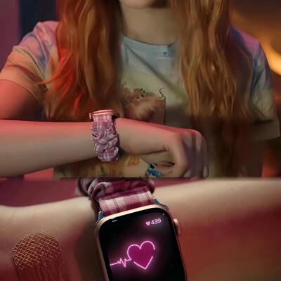 newjeans同款大肠发圈表带适用苹果applewatchS10手表iwatchs98se