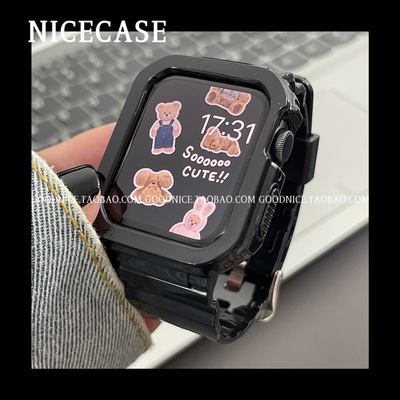 iwatch表带表壳撞色硅胶
