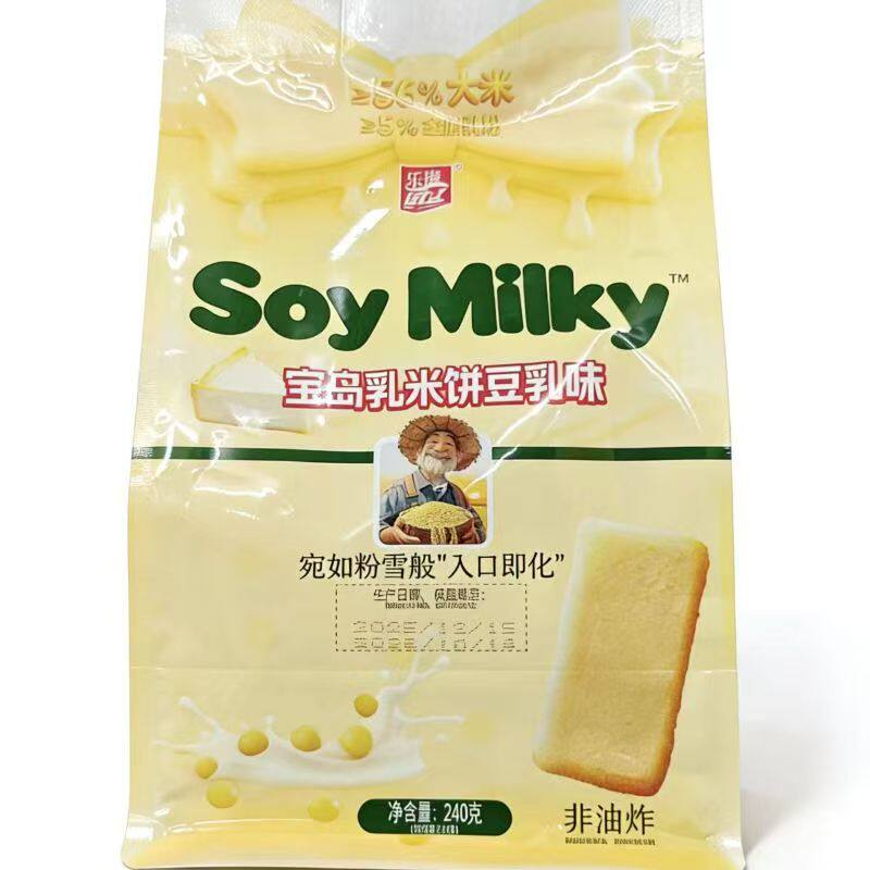 乐滋宝岛乳米饼豆乳味香蕉牛乳味台湾风味老式非油炸入口即化零食