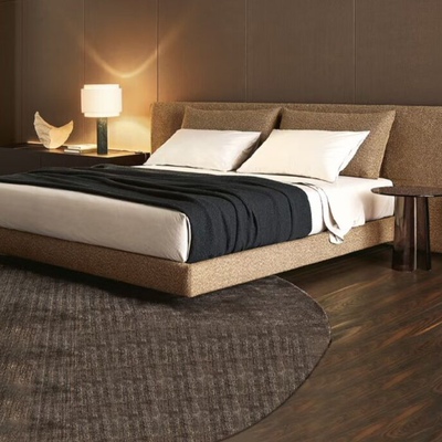 JOEL意式极简宽屏布艺床现代简约别墅大床轻奢设计师家具厂家直销
