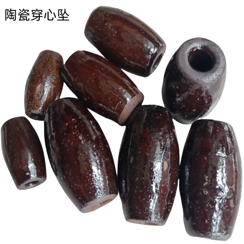 网角渔网坠子脚子陶瓷镀锌铅铁通心坠角子配重