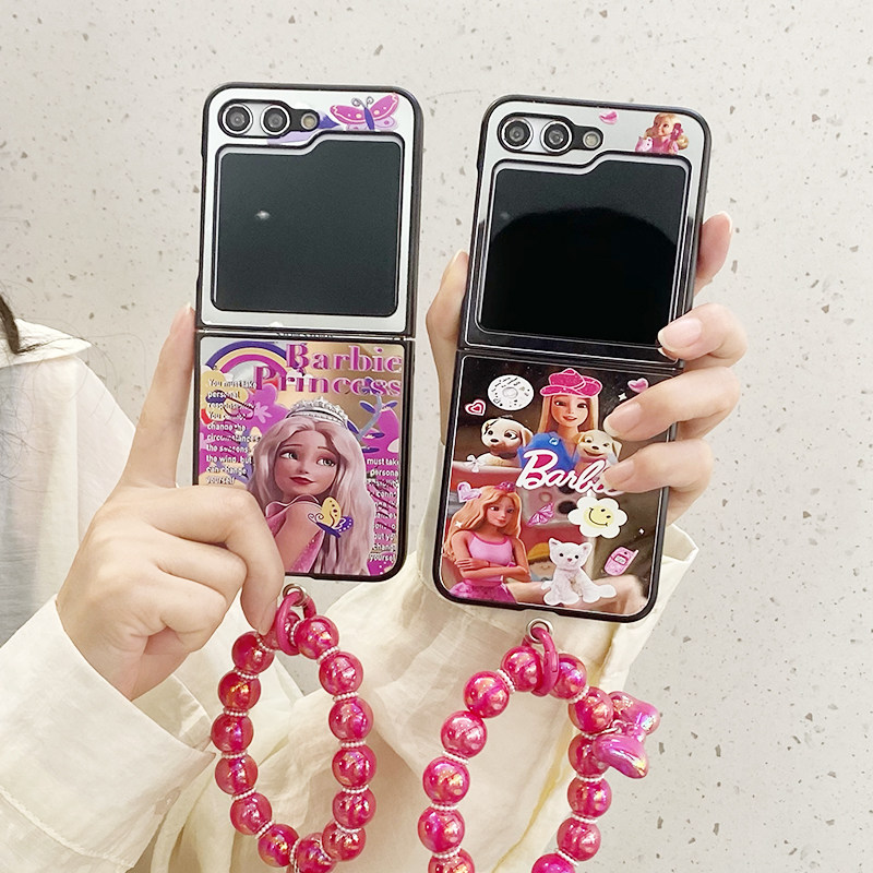 ins日韩卡通芭比娃娃公主适用于Galaxy三星Zflip7手机
