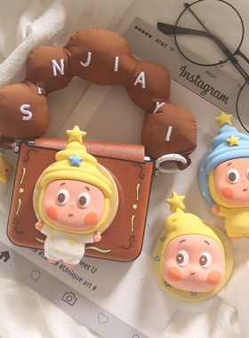 ins秋冬立体可爱星星人适用华为puraX手机壳Pocket2磁吸支架小米MIXFlip折叠屏OPPOFindN3Flip保护套女款