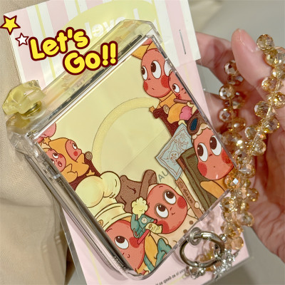 韩系ins可爱卡通星星人适用三星Zflip7手机壳zflip6折叠屏zflip5新款磁吸W24 Flip手链防摔保护套女款