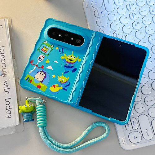 韩系卡通TOY总动员三眼仔巴斯光年适用华为puraxmax手机壳新款折叠屏保护套puraX2手链x max中轴全包防摔男女