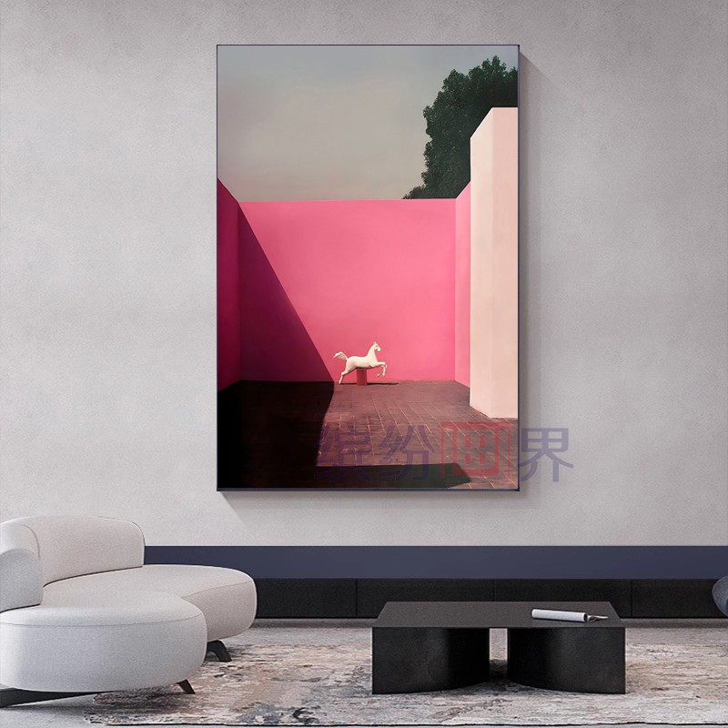 马蒂斯艺术挂画沙发后落地画侘寂