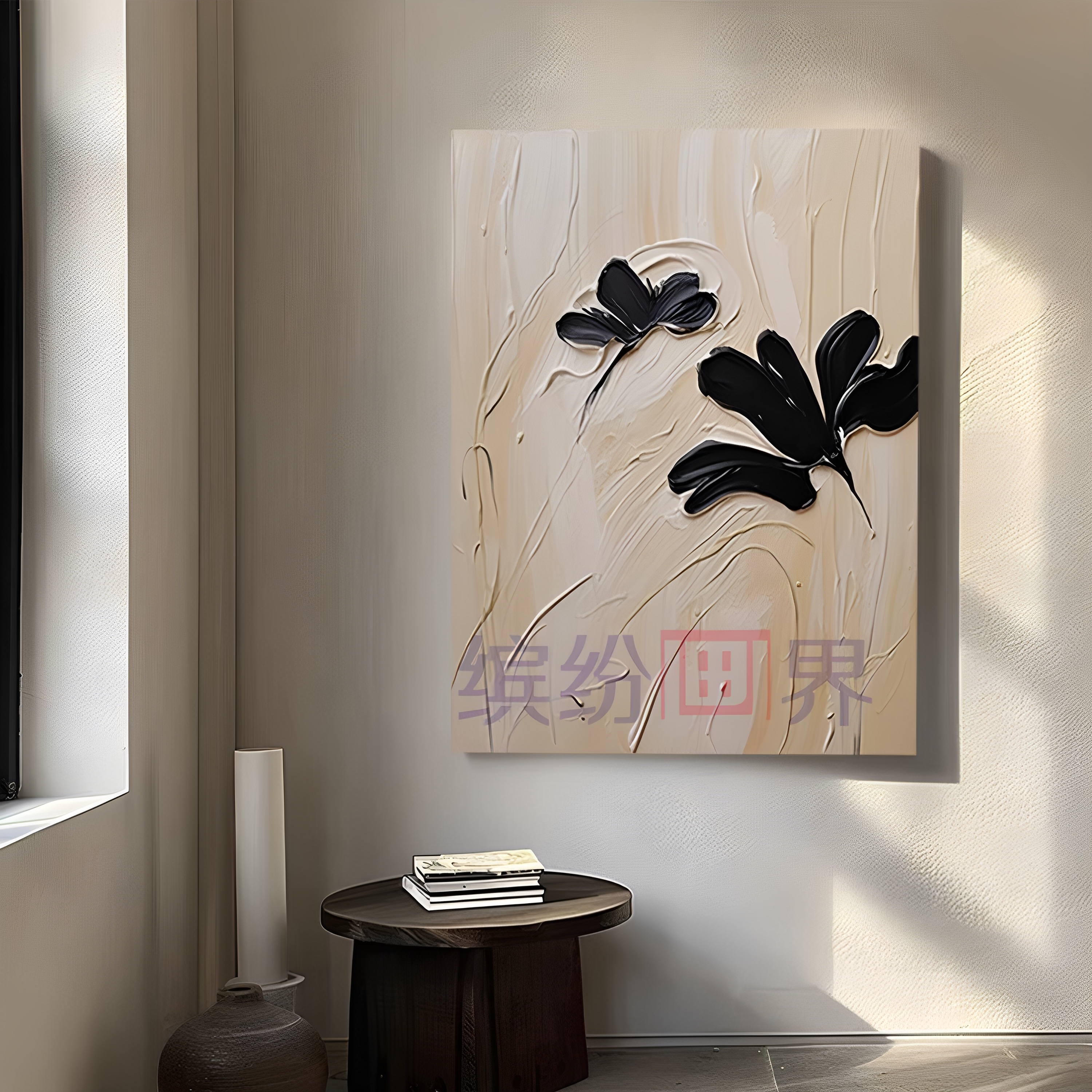 现代轻奢客厅装饰画中古风玄关挂