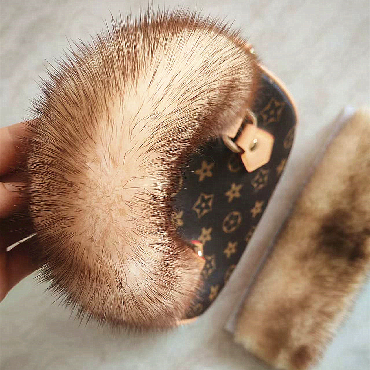 水貂毛包包手柄保护套