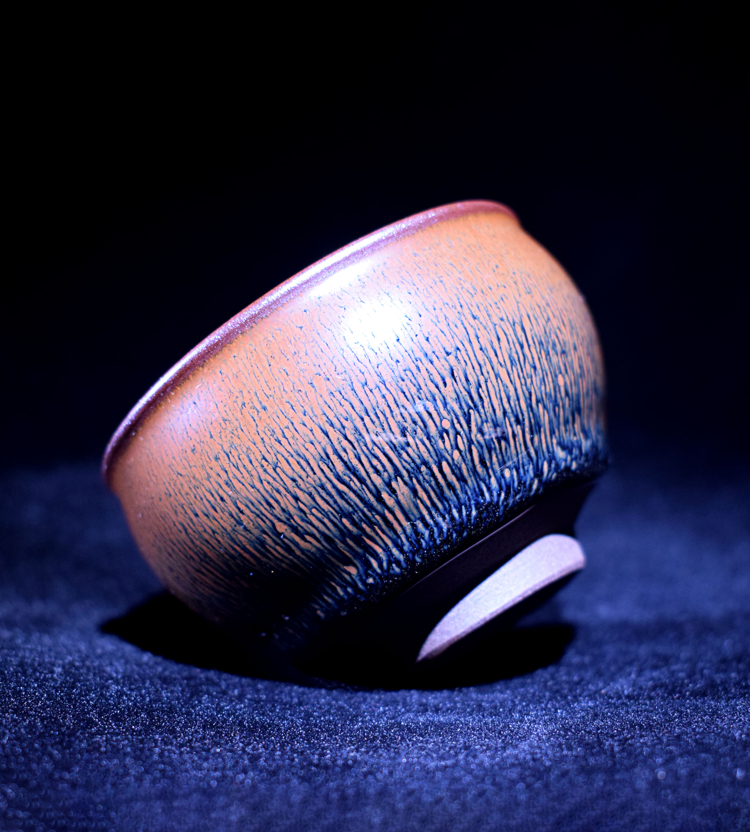 Cốc Trà Kiến Trản, Cốc Chủ Nhân, Men Gốm Sứ Kiến Dương, Cốc Nhỏ Dầu Lông Thỏ, Bộ Trà, Cốc Một Ngụm Trăm Hoa Kỳ Lân Xanh