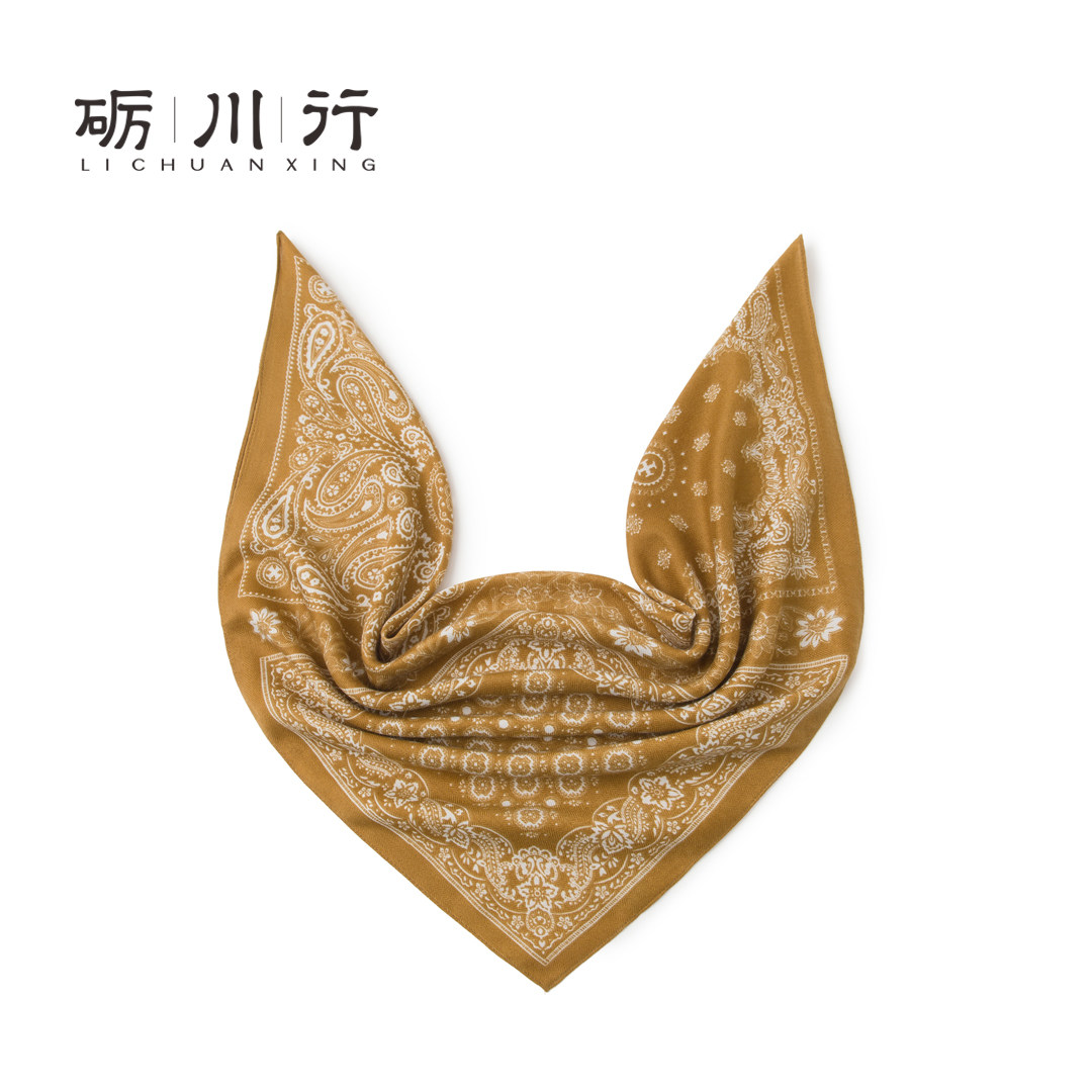 美式复古嘻哈仿羊毛丝巾户外牛仔配饰发带日常骑行挡风帅气三角巾