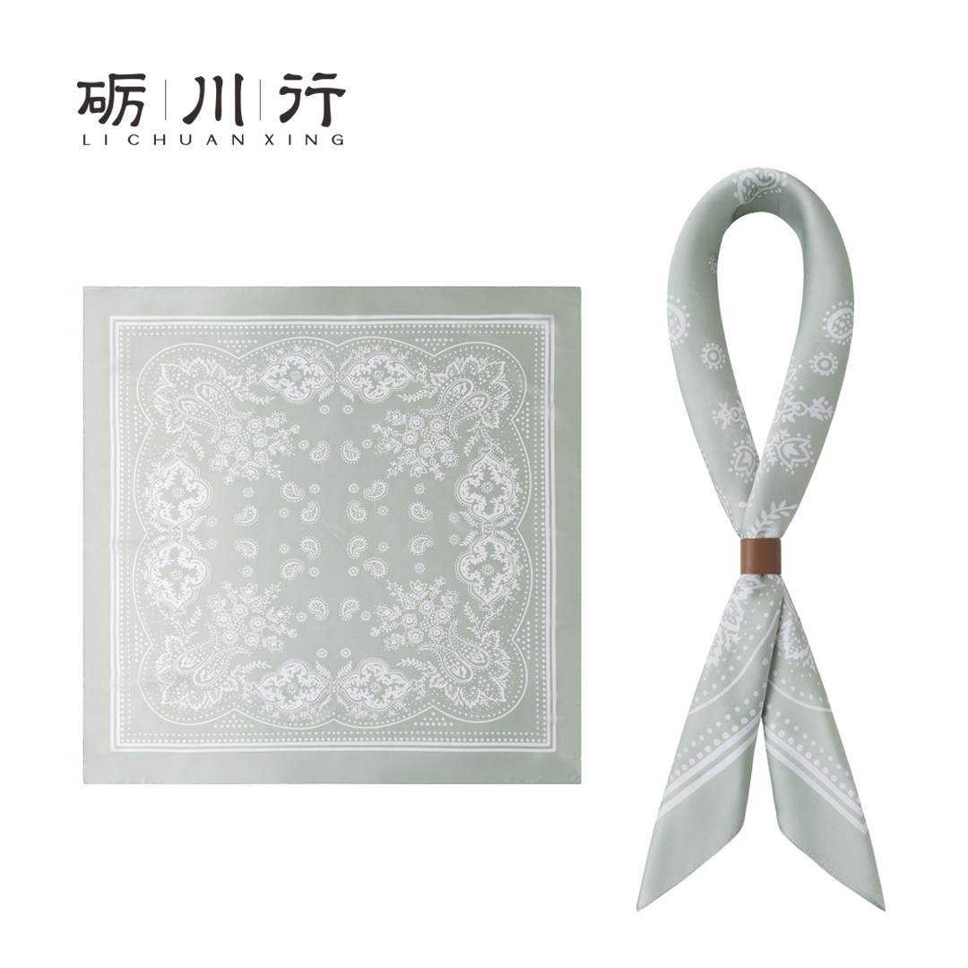 复古风男士浅绿佩斯利花纹丝巾精致细节打造独特魅力时尚单品首选,服饰配件/皮带/帽子/围巾,围巾/丝巾/披肩,淘宝优惠券,粉丝福利购,淘宝优惠卷