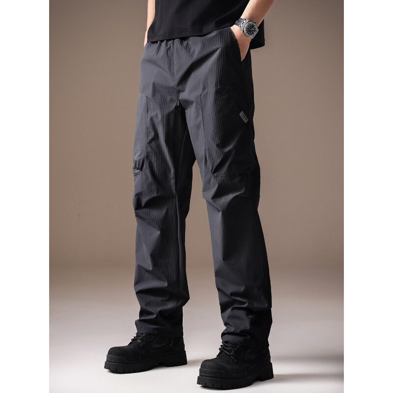 高端美式户外工装冲锋裤男春秋新款速干运动耐磨防水休闲直筒长裤