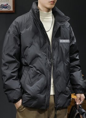 美式立领休闲短款大码羽绒服
