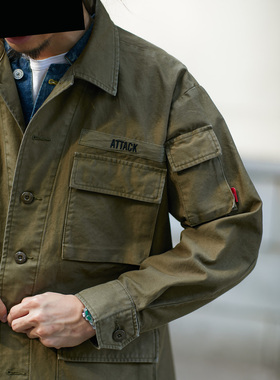 staph老芬 20aw jungle ls 蜡染重磅四袋衬衣夹克军事风 余文乐
