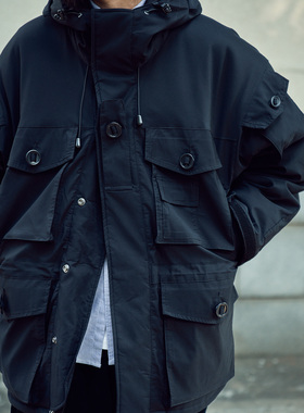 staph老芬日本进口面料多口袋重工M-65冲锋衣外套风衣棉服余文乐