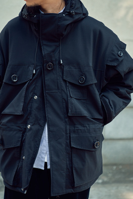 STAPH进口面料staph棉服多口袋