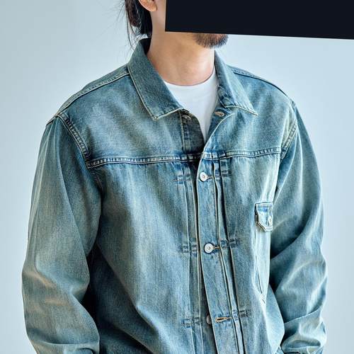 老芬staph日本进口丹宁面料洗水造旧牛仔夹克 1ST TYPE DENIM JKT