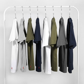 打底衫 STAPH 日本厚实纯棉纯色短袖 T恤口袋tee男女