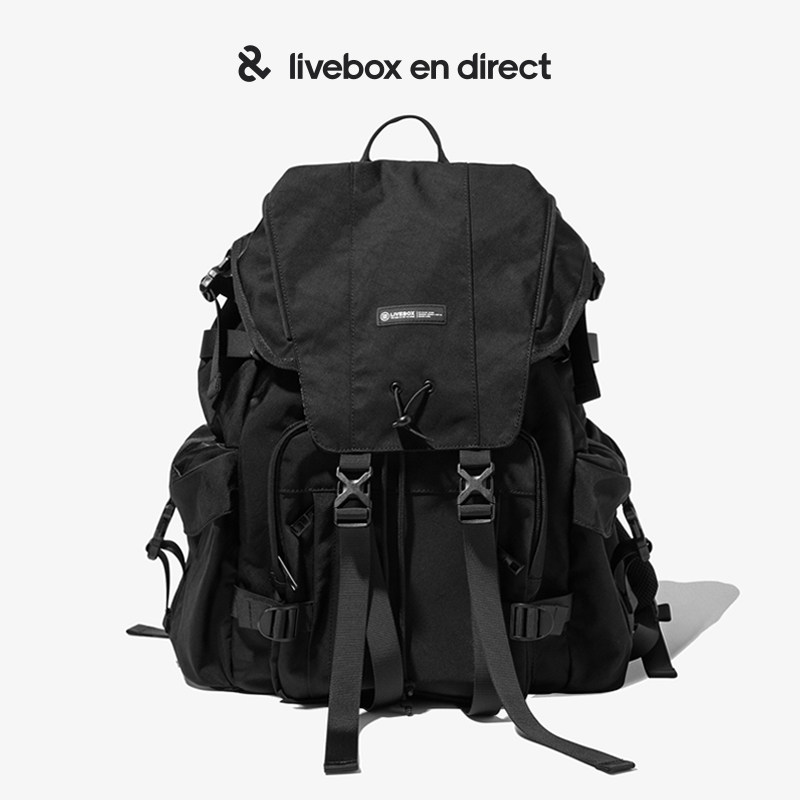LIVEBOX大容量双肩包男登山户外旅行背包徒步轻便书包女电脑包