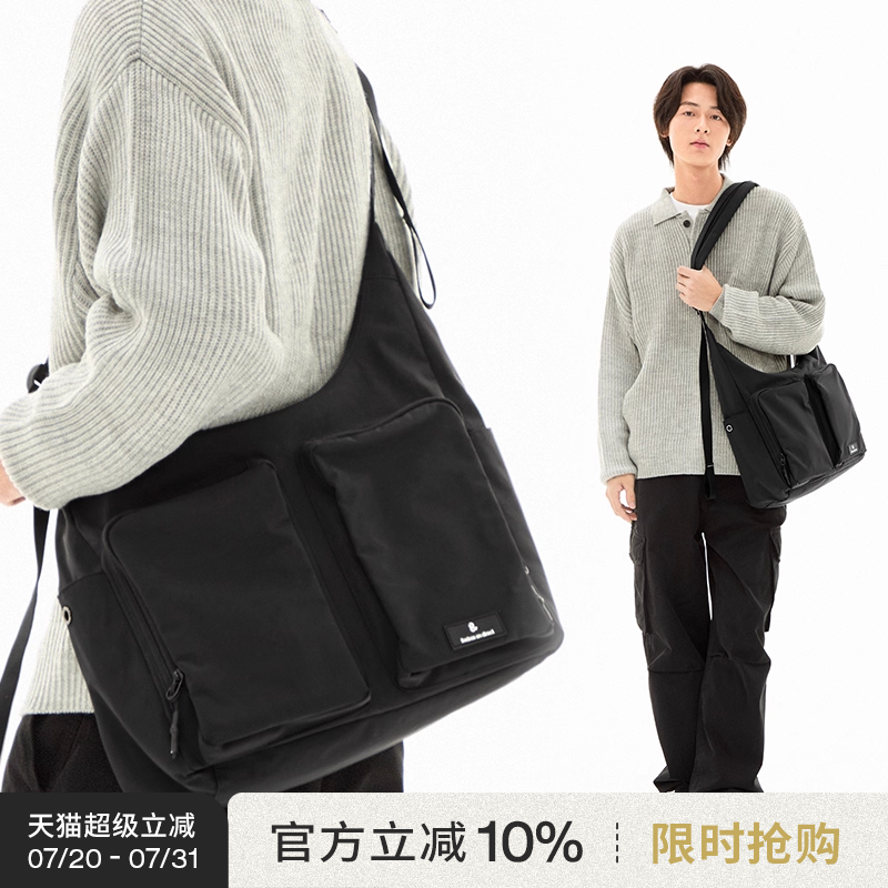 闪潮livebox斜挎包男休闲包包大容量通勤轻便邮差包运动单肩背包