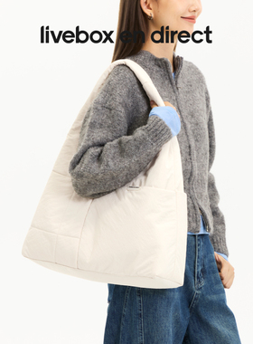 livebox单肩包大容量包包托特包女通勤电脑包白色hobo小众