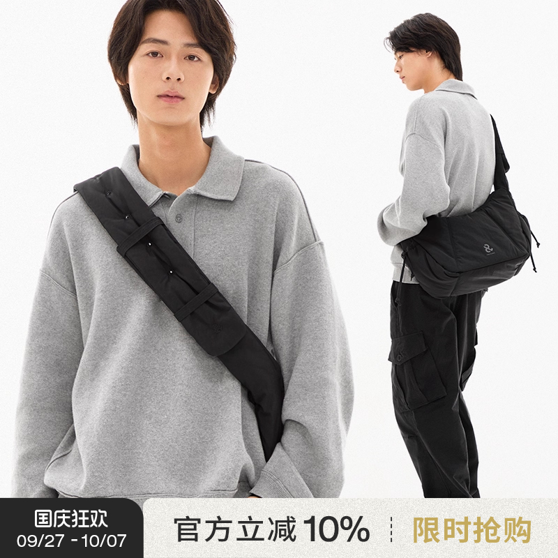 LIVEBOX斜挎包男大容量包包