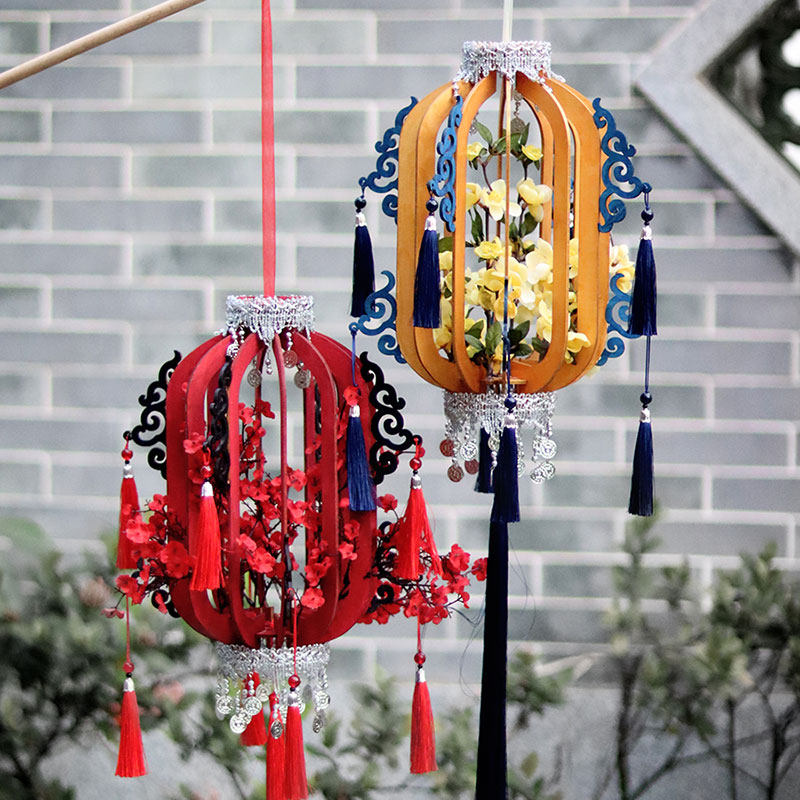 新年新款灯笼古风手工diy材料2026手提中式花灯国风汉服古装宫灯