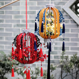 新年新款灯笼古风手工diy材料2026手提中式花灯国风汉服古装宫灯