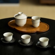 印象木灰盖碗茶具套装 陶瓷小号三才茶碗泡茶杯茶碗功夫茶具