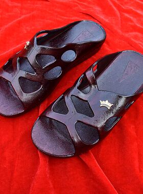 台湾女士中老年拖鞋KUAN MING冠铭618橡胶鞋老人防滑耐磨舒适包邮