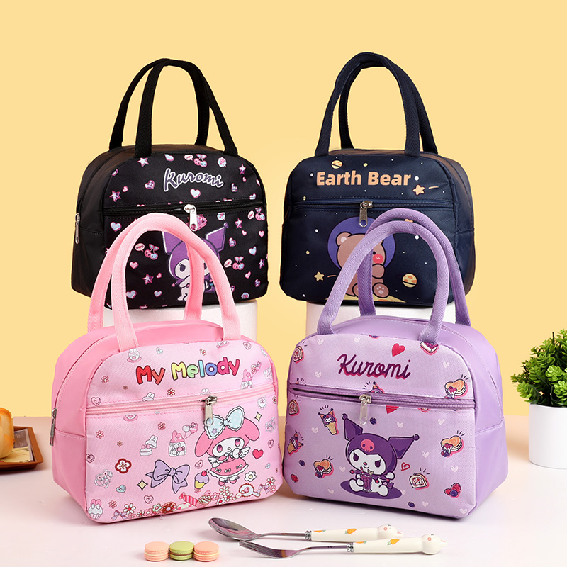 卡通防水保温袋 学生饭盒袋 手拎便当包午餐包铝箔餐包