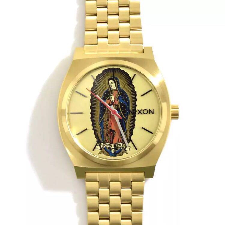 尼克松nixon圣母手表金色欧美国正品代购官网钢表带37mm表盘直径