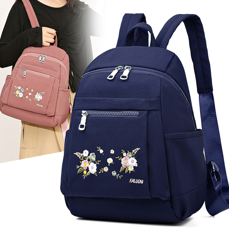 休闲女双肩包牛津布大容量背包