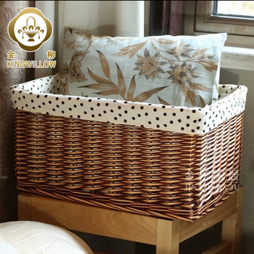 环保藤编金柳家居化妆品收纳筐