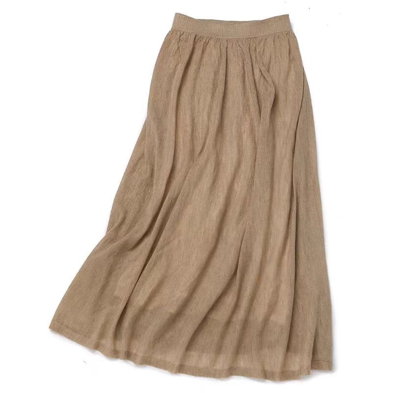 姿态如烟 精纺羊绒半身裙80支纱工艺高腰淑女裙