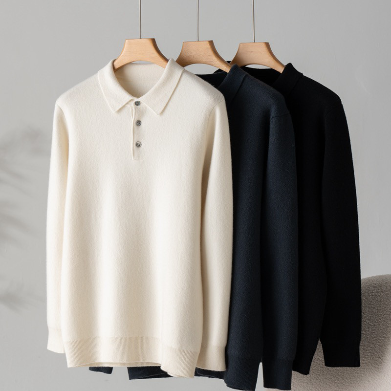 POLO领100纯羊绒衫男士针织衫衬衣2024秋冬时尚休闲长袖套头毛衣,男装,羊绒套衫,淘宝优惠券,粉丝福利购,淘宝优惠卷