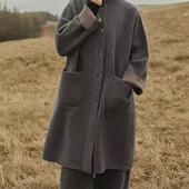 保暖 玲珑纱重磅加密品质中长外套 内蒙版 公路大衣