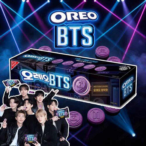 韩国进口BTS联名OREO奥利奥饼干防弹少年团朴智旻金泰亨粉丝应援