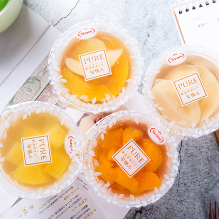 日本进口零食Tarami PURE多良见大果肉严选果冻 柑橘葡萄白桃