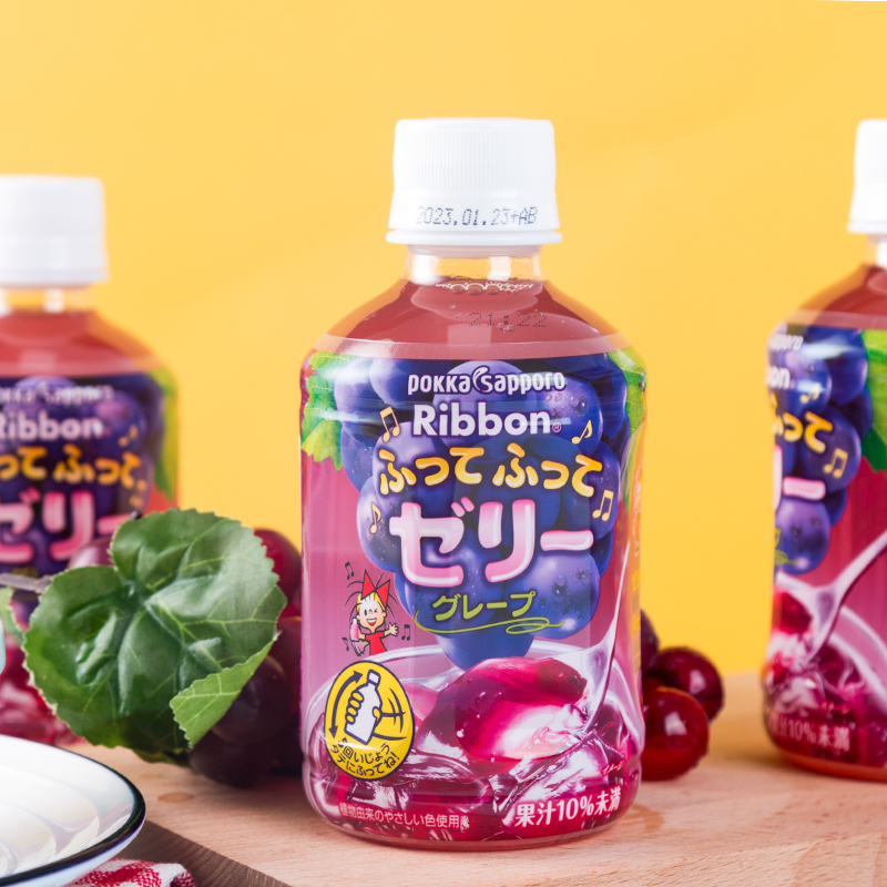 日本进口葡萄味果冻果汁饮料