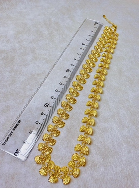 意大利进口 925银镀金项链  树叶拼接现金 轻奢款 高端定制 A455