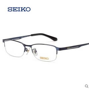 纯钛配镜眼镜架 新款 精工SEIKO眼镜 近视半框商务眼镜框 H01122