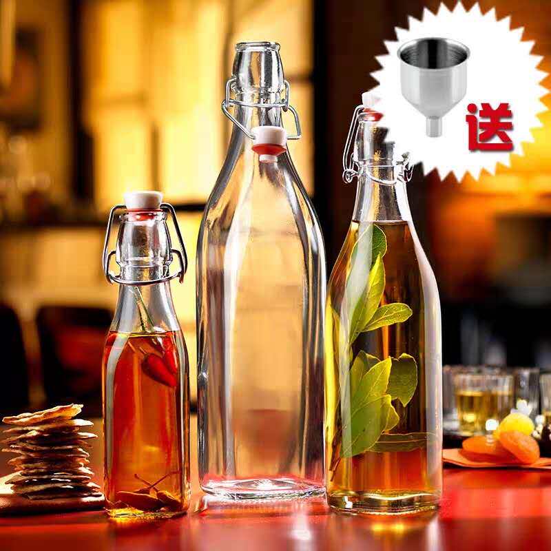 玻璃卡扣精酿密封酒瓶