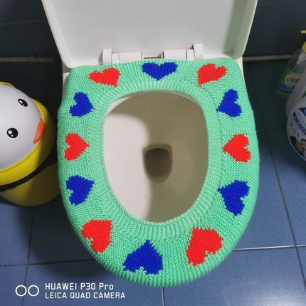 家用马桶坐垫四季通用马桶垫冬季加大坐便器垫子加厚带提手坐便套