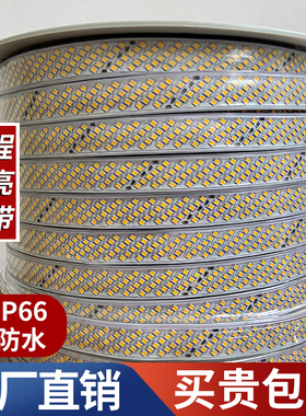 灯带led灯条家用超亮外墙商用220v高压工程室外户外防水线条灯带