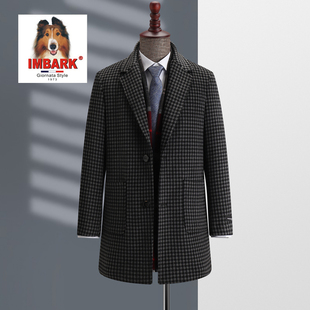 男装 胖子大码 加厚毛呢外套 韩版 加肥加大号羊毛呢宽松男风衣秋冬季