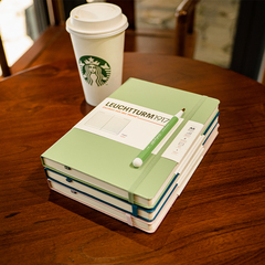 德国灯塔1917笔记本子A5横线方格点阵空白硬封皮面商务办公记事本