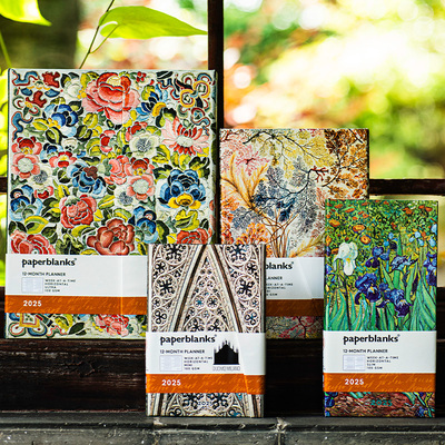 paperblanks2025年日程本一周两页周记计划本精美复古手帐特价