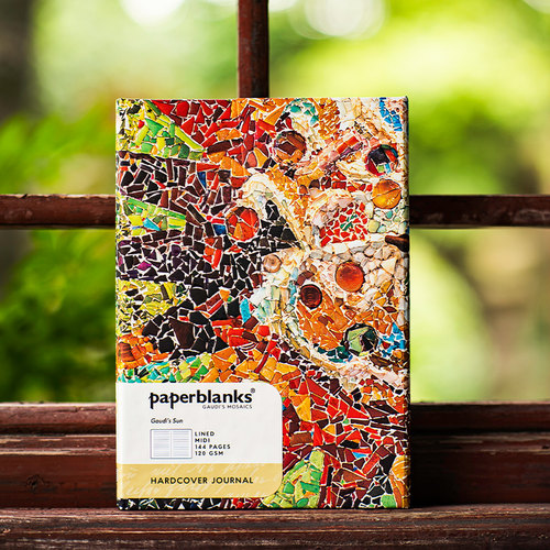 佩兰克硬封高迪镶嵌的太阳笔记本