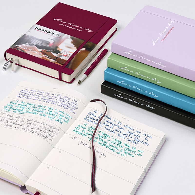 德国leuchtturm1917灯塔笔记本5五年时光日记事本子可刻字A5手帐